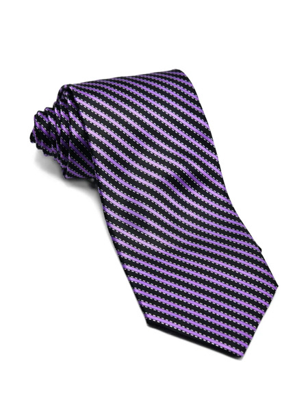  Castangia Striped Silk Tie - Black 