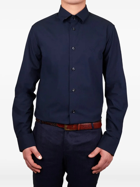  Cavalli Class Long-sleeve Button-fastening Shirt - Blue 