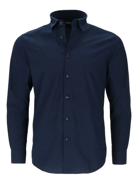  Cavalli Class Long-sleeve Button-fastening Shirt - Blue 