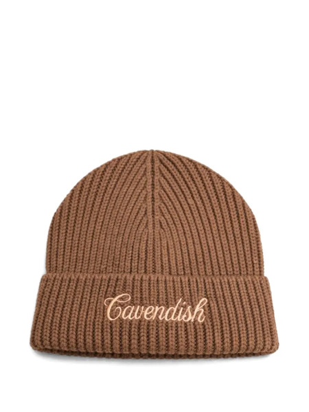  Cavendish Ribbed Beanie Hat - Brown 
