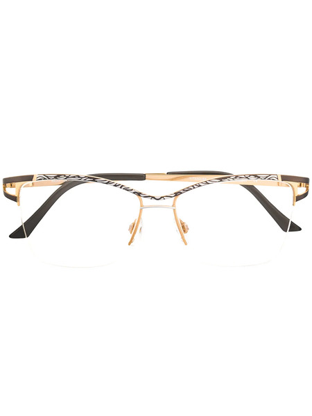  Cazal 1243 Rectangular-frame Glasses - Black 
