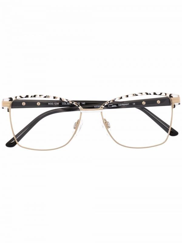  Cazal Square-frame Glasses - Gold 