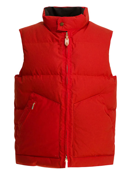  Ceccarelli Quilted Padded Gilet - Red 
