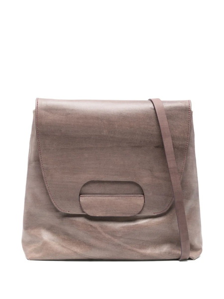  Cecchi De Rossi Flap-detail Leather Shoulder Bag - Purple 