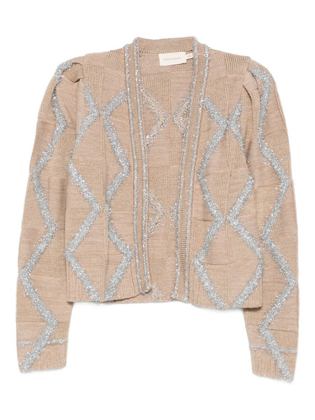  Cecilia Prado Diamond Pattern Cardigan - Neutrals 