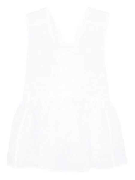  Cecilie Bahnsen Cora Peplum Top - White 