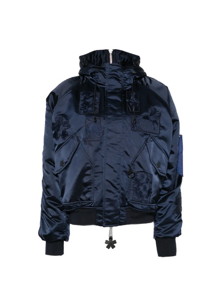  Cecilie Bahnsen Floral Appliqué Jacket - Blue 