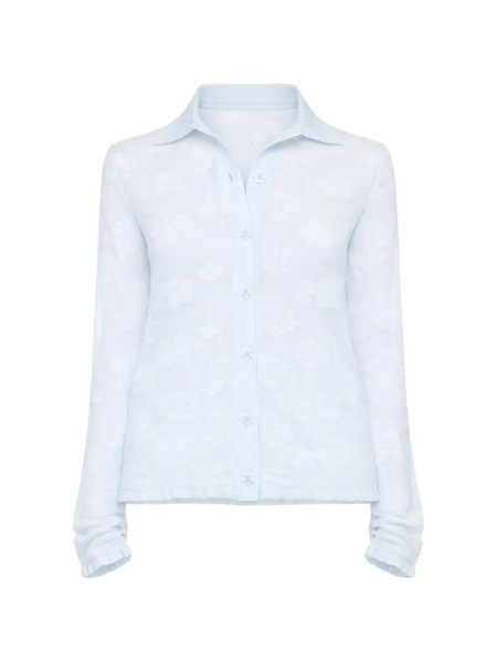  Cecilie Bahnsen Floral Button Shirt - Blue 