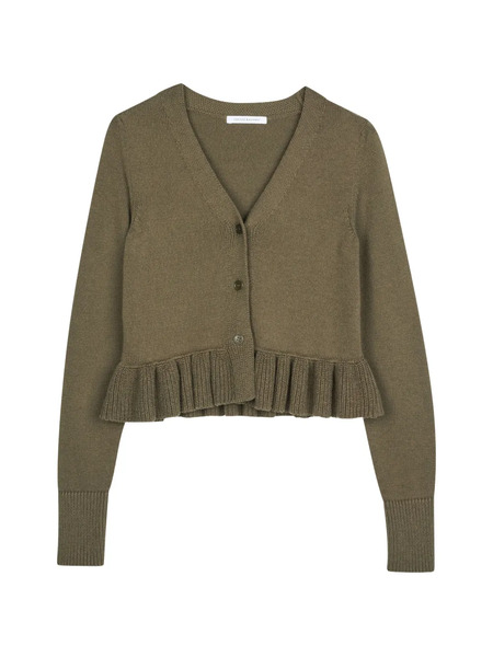  Cecilie Bahnsen Prisca Ruffled Prisca Cardigan - Green 