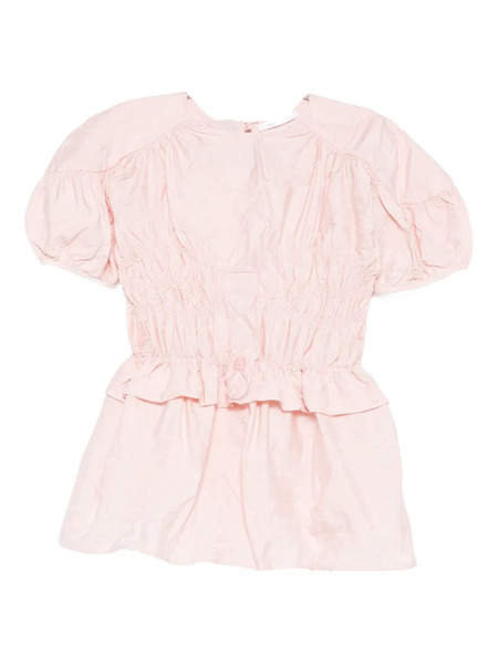  Cecilie Bahnsen Puff-sleeve Ruffled Top - Pink 
