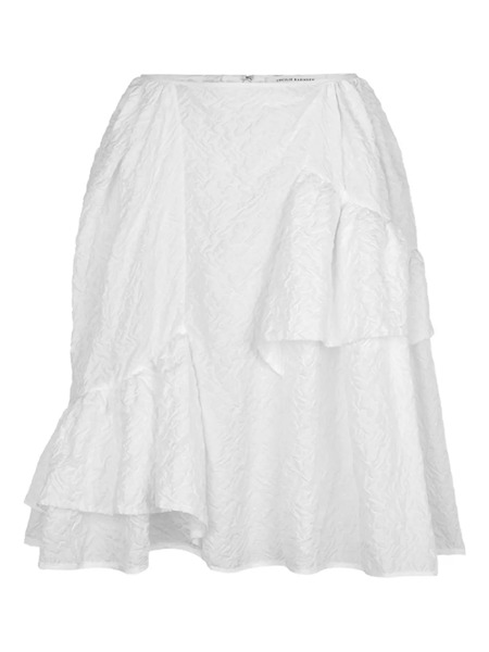 Cecilie Bahnsen Ruffled Midi Skirt - White 