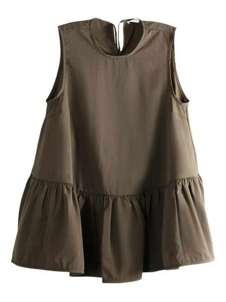  Cecilie Bahnsen Ruffled Sleeveless Top - Brown 