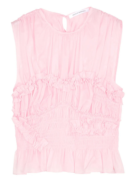  Cecilie Bahnsen Uphi Ruffled Top - Pink 