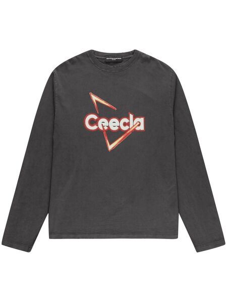  Ceec Distressed-effect Logo-print T-shirt - Black 