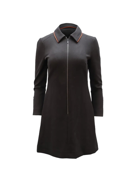  Cefinn Zip Front Midi Dress - Black 