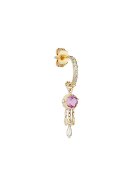  Celine Daoust 14kt Yellow Gold Tourmaline Hoop Earring 