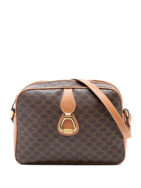  Celine Pre-owned 2010 Macadam Coated Canvas Crossbody Bag - Brown 