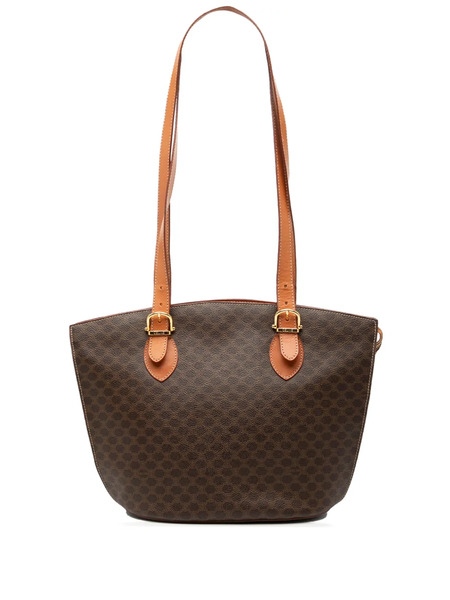  Celine Pre-owned 1999 Macadam Coated Canvas Shoulder Bag - Brown 