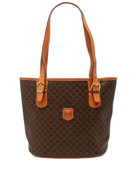  Celine Pre-owned 1996 Macadam Coated Canvas Tote Bag - Brown 