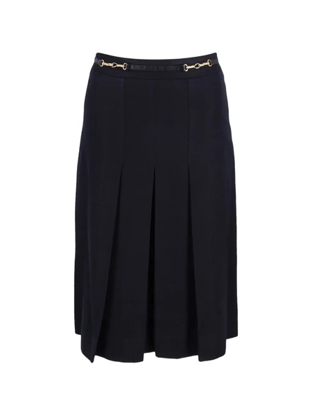  Celine Pre-owned Pleated Midi Skirt - Blue 