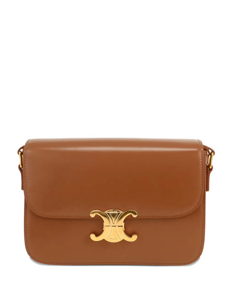  Celine Pre-owned 2020s Triomphe Leather Cross-body Bag - Brown 