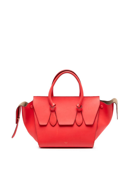  Celine Pre-owned 2015 Small Grained Calfskin Tie Knot Handbag - Red 