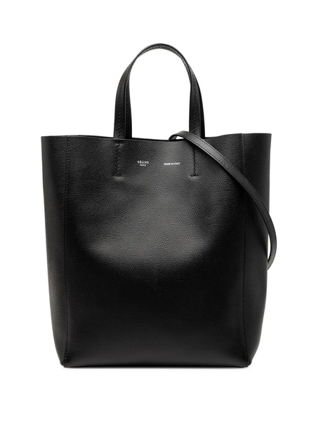  Celine Pre-owned 2018 Small Grained Calfskin Vertical Cabas Satchel - Black 