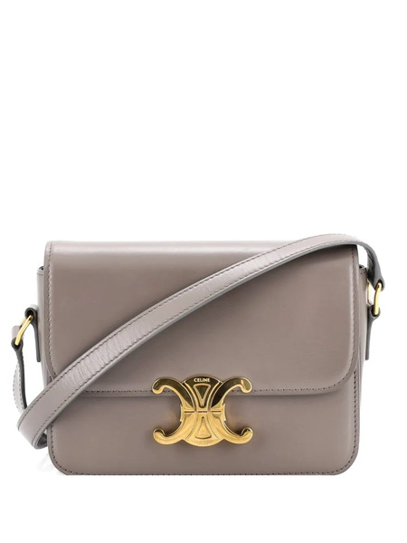  Celine Pre-owned Triomphe Shoulder Bag Smooth Calfskin Teen Crossbody Bag - Grey 