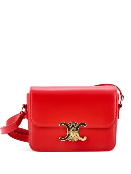  Celine Pre-owned Triomphe Shoulder Bag Smooth Calfskin Teen Crossbody Bag - Red 