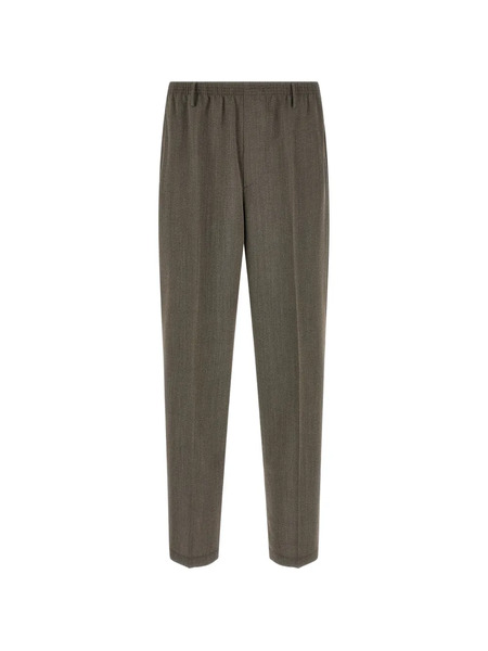  Cellar Door Elasticated Tapered Trousers - Brown 