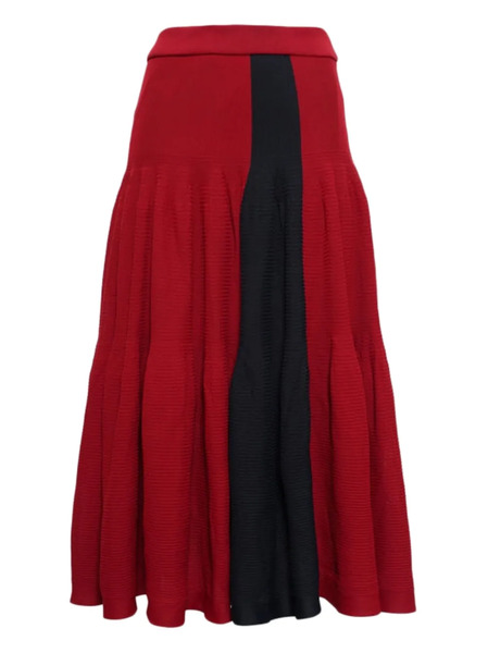  Cfcl Cascades Pleated Midi Skirt - Red 