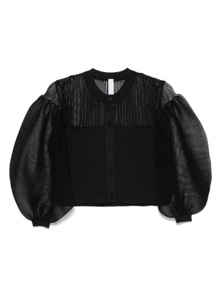  Cfcl Fluted Lucent Cardigan - Black 