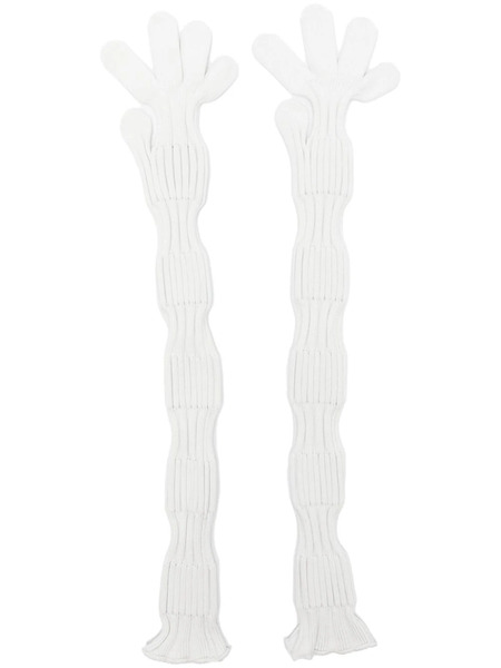  Cfcl Glitter-detail Ribbed-knit Gloves - White 