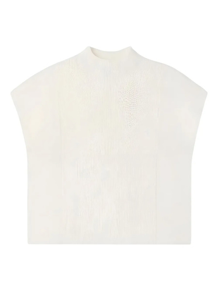  Cfcl Ribbed Mock-neck Vest - White 