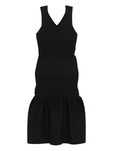  Cfcl Ribbed V-neck Midi Dress - Black 
