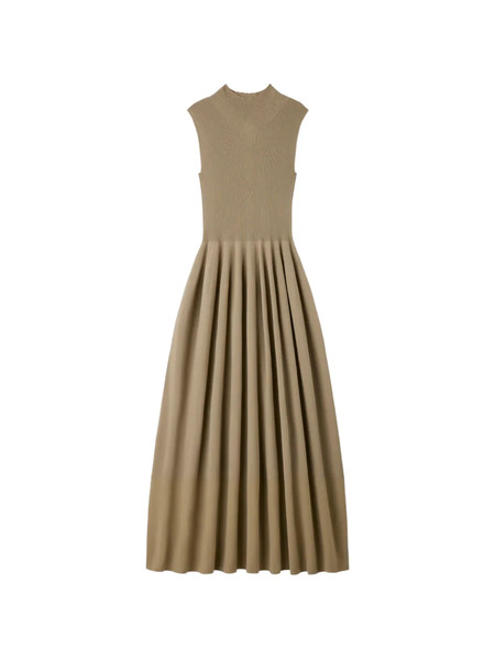  Cfcl Rivulet Ribbed Pleated Midi Dress - Neutrals 