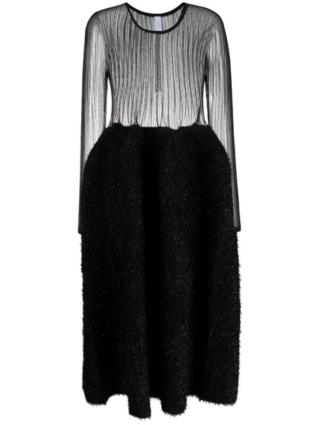  Cfcl Semi-sheer Midi Dress - Black 
