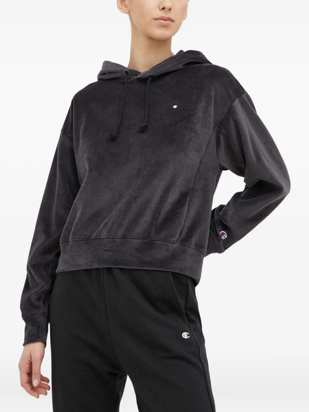  Champion Drawstring Logo Hoodie - Grey 