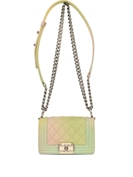  Chanel Pre-owned 2017 Boy Chanel Quilted Shoulder Bag - Neutrals 