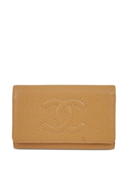  Chanel Pre-owned 2003 Caviar Leather Key Case - Brown 