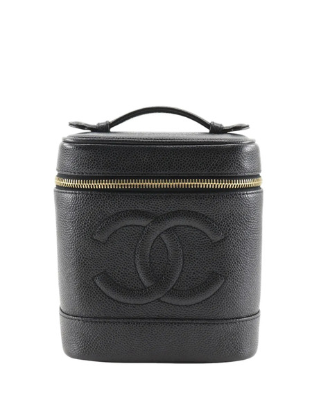  Chanel Pre-owned 2000-2002 Cc Caviar Vanity Bag - Black 