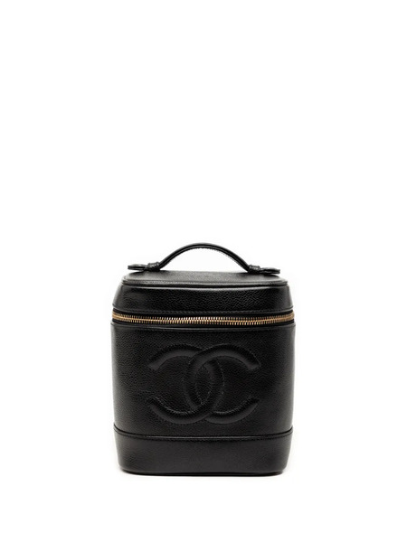  Chanel Pre-owned 2002-2003 Cc Caviar Vanity Bag - Black 
