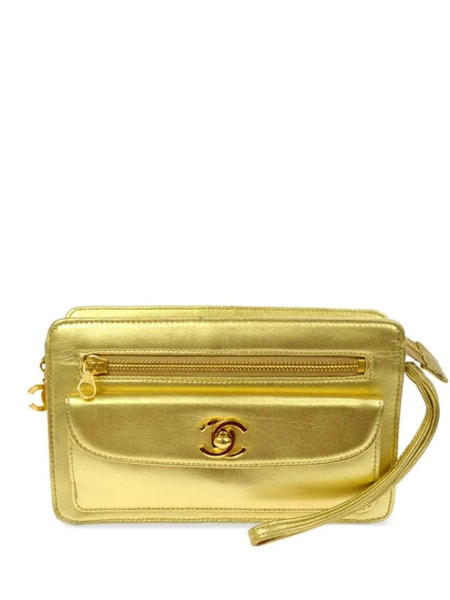  Chanel Pre-owned 1997 Cc Clutch Bag - Gold 
