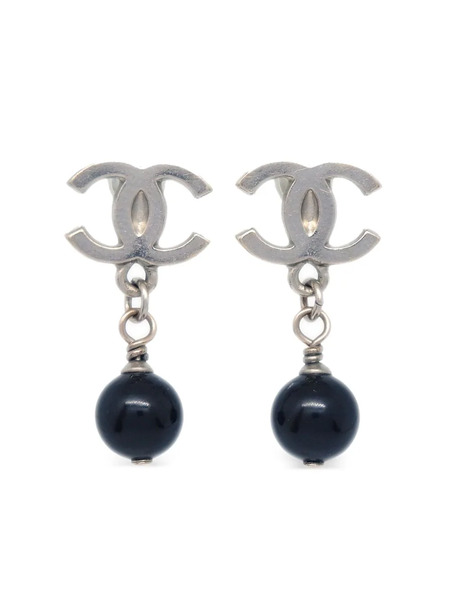  Chanel Pre-owned 2010 Cc Drop Earrings - Silver 