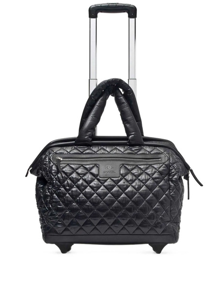  Chanel Pre-owned 2012 Cocoon Diamond Quilted Trolley - Black 