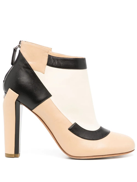  Chanel Pre-owned Colour-block Leather Boots - Brown 