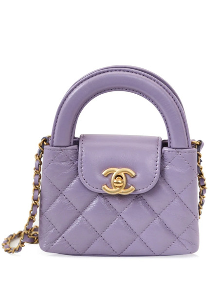  Chanel Pre-owned Mini Kelly Diamond-quilted Handbag - Purple 