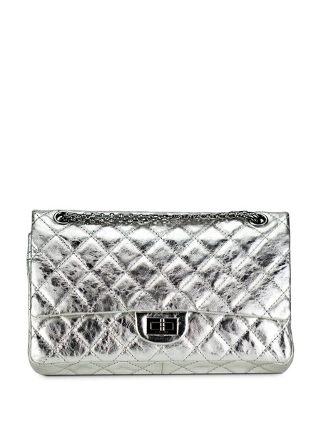  Chanel Pre-owned 2.55 Quilted Leather Shoulder Bag - Silver 