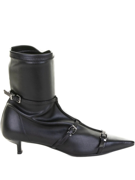  Chantal 30mm Buckle-detail Ankle Boots - Black 