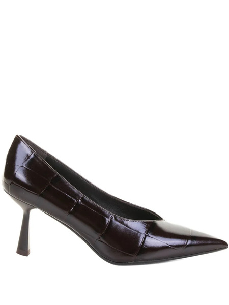  Chantal 70mm Crocodile-print Pumps - Brown 
